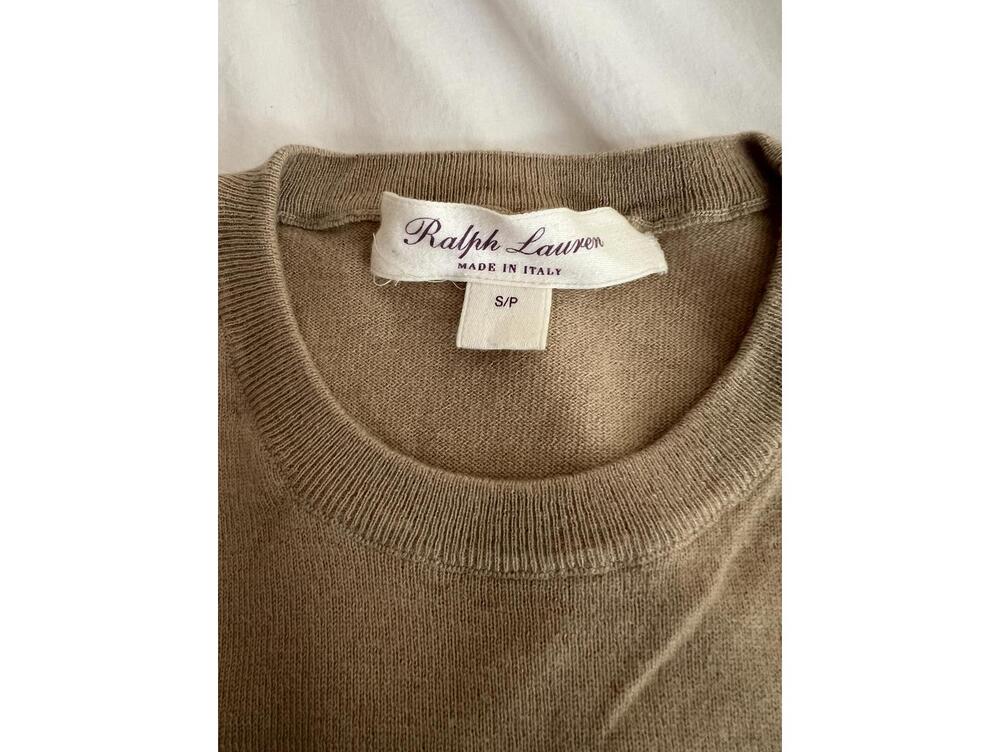 Ralph Lauren Purple Label Fine Knit Cashmere Sweater - Tan - Picture 4 of 4